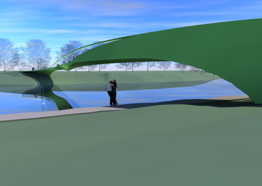 Lechbrücke Landsberg – Untersicht der weit gespannten Schale