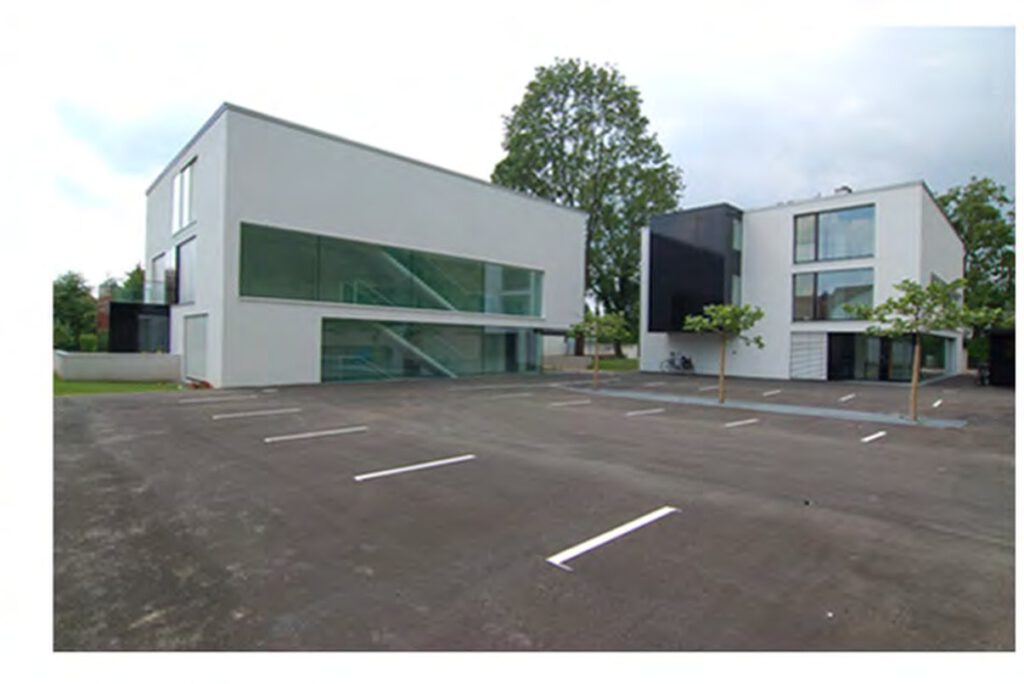 Wohnanlage St. Vinzenz Ingolstadt – die beiden spiegelsymmetrischen Baukörper