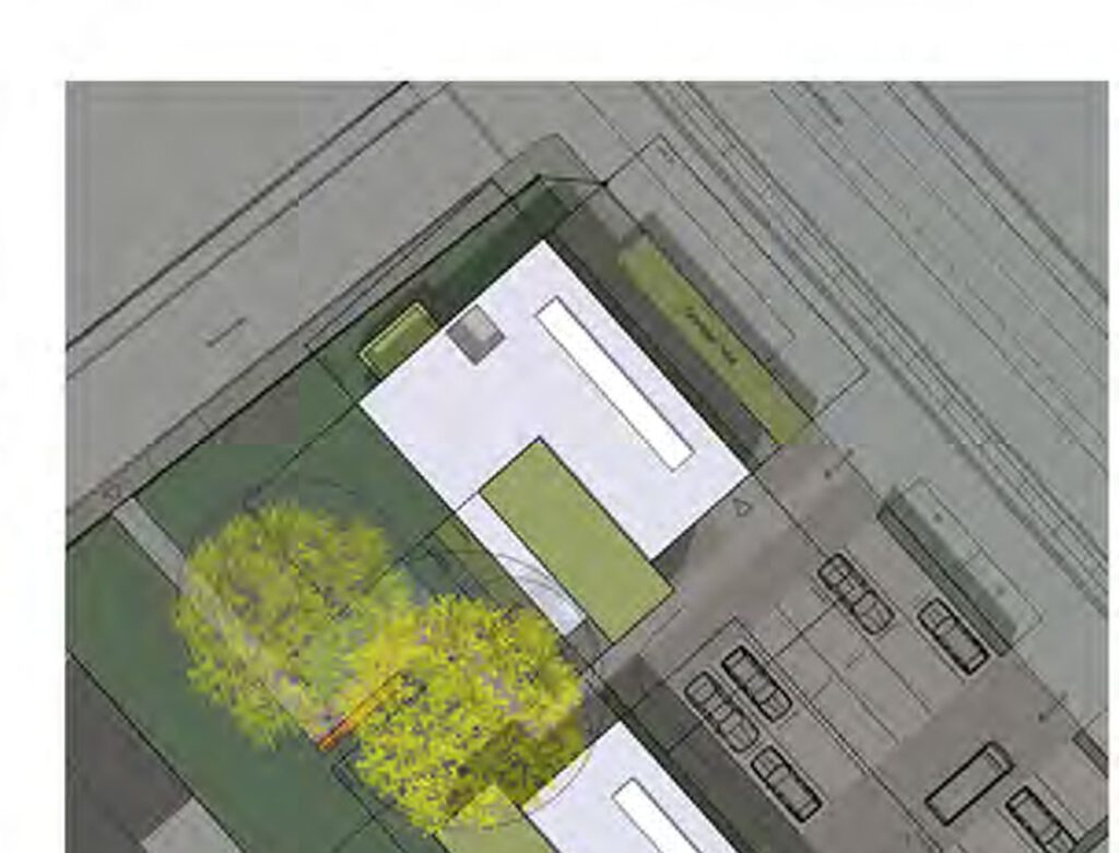 Wohnanlage St. Vinzenz Ingolstadt – Lageplan mit dem Baumbestand als Zentrum der Anlage