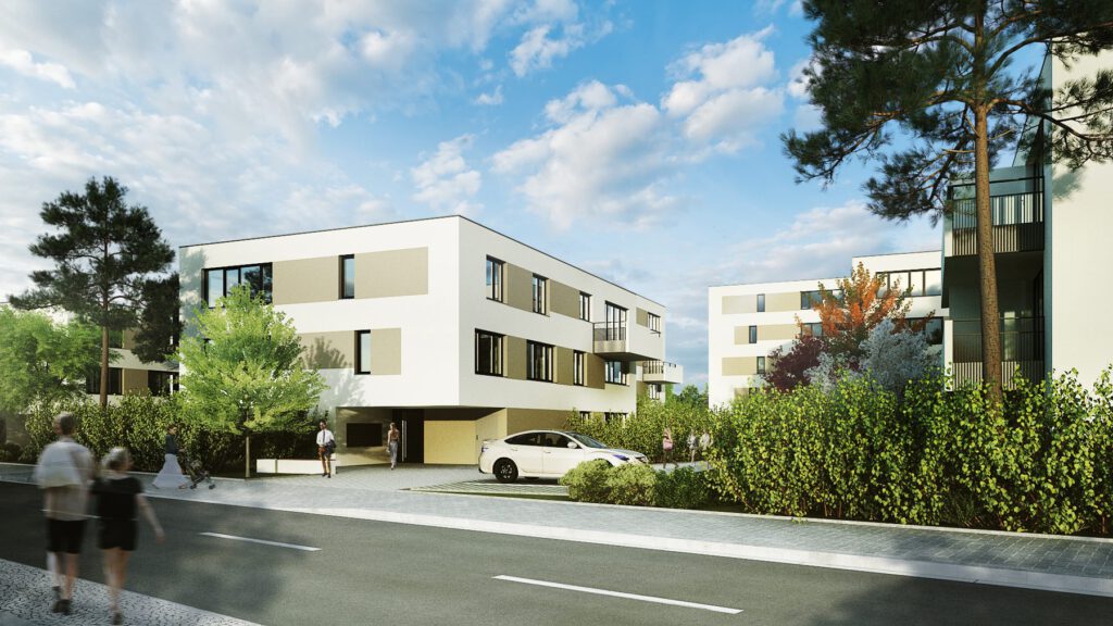 Wohnquartier Fliederstraße – Ansicht der Wohnbebauung